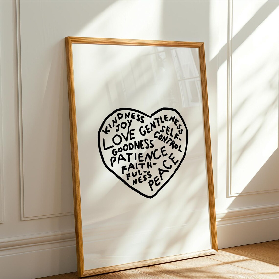 Fruit of the Spirit Minimalist Christian Scripture Art