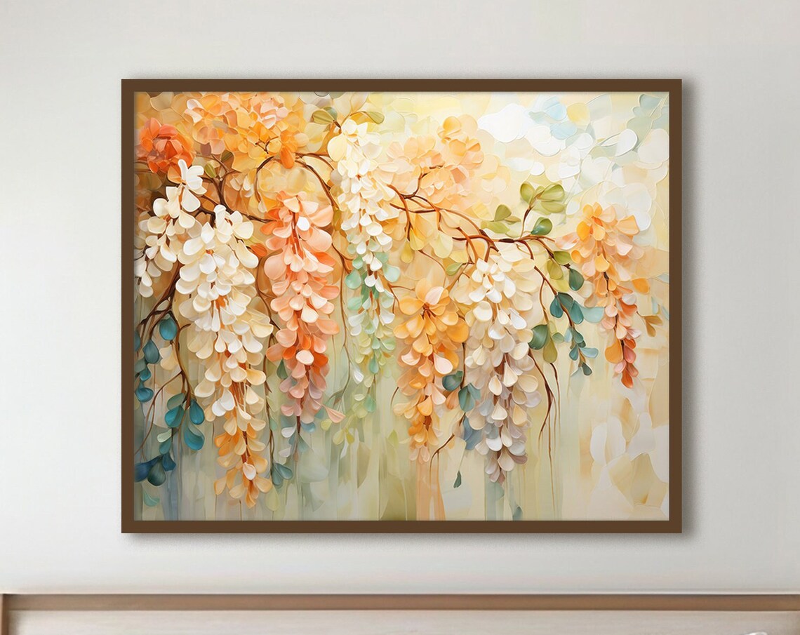 Watercolor Wisteria Vine Botanical Art Print