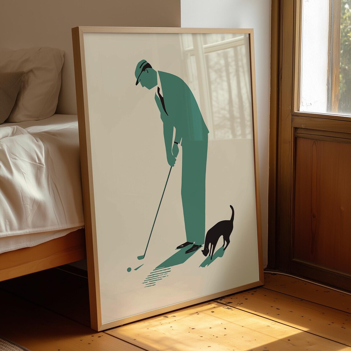 Retro Golf, Mid-Century Gift For Golfer Poster