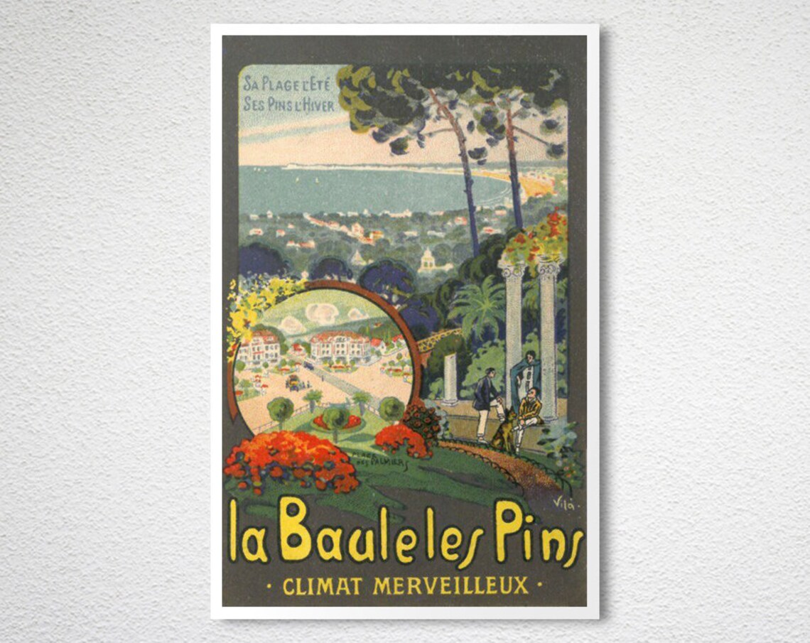 La Baule les Pins France Coastal Beach Vintage Travel Poster - Image 2