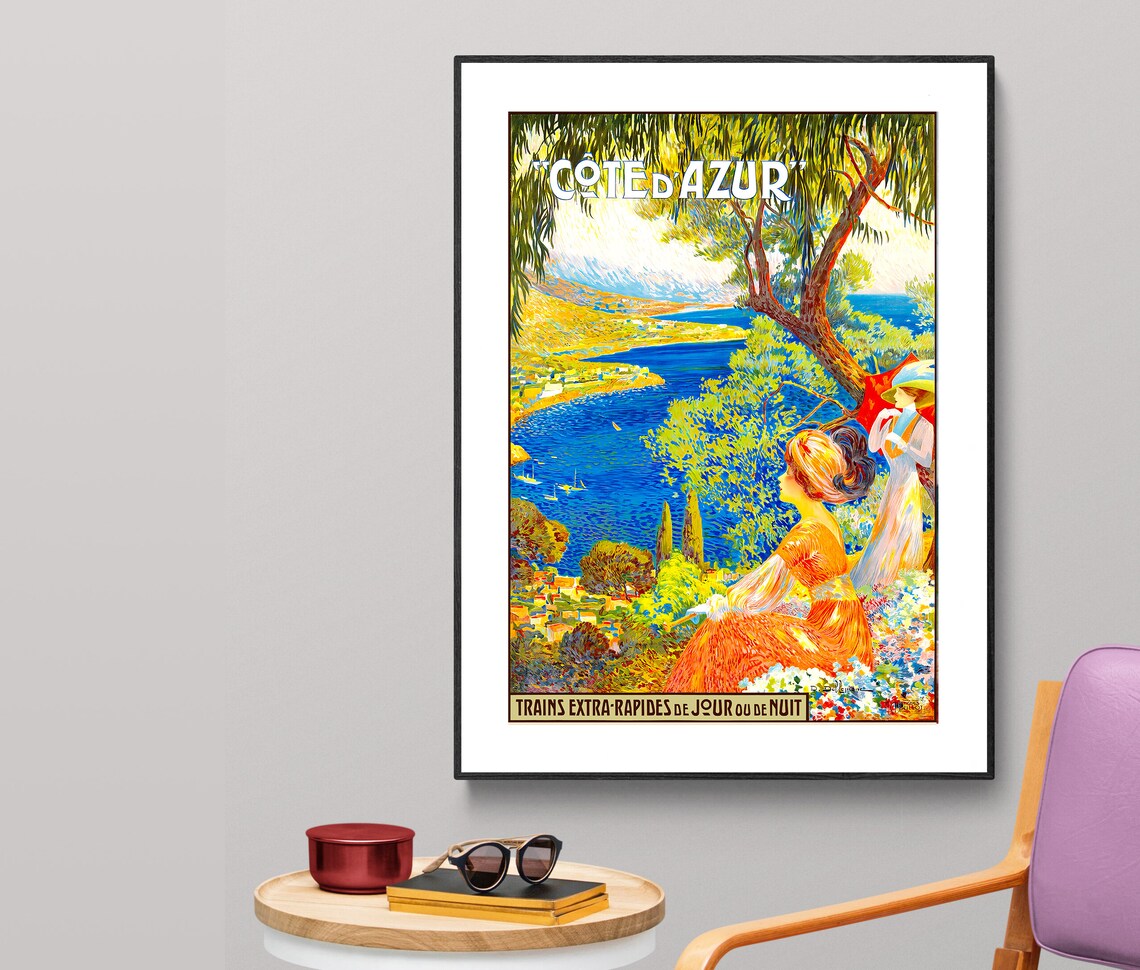 Cote Dazur France Gift Idea Wall Art Print