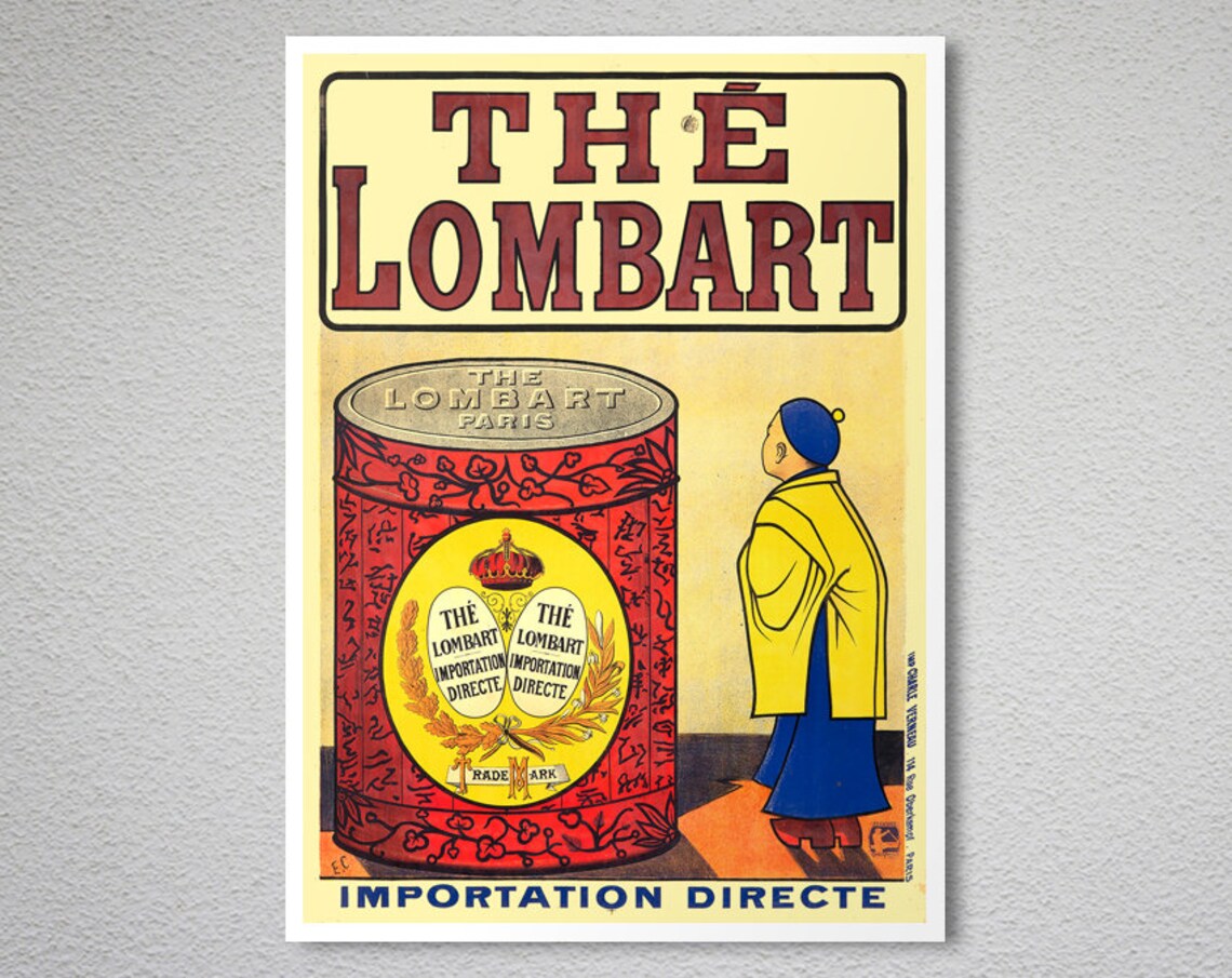 The Lombart Paris Vintage French Tea Direct Import Advertising Poster - Image 2