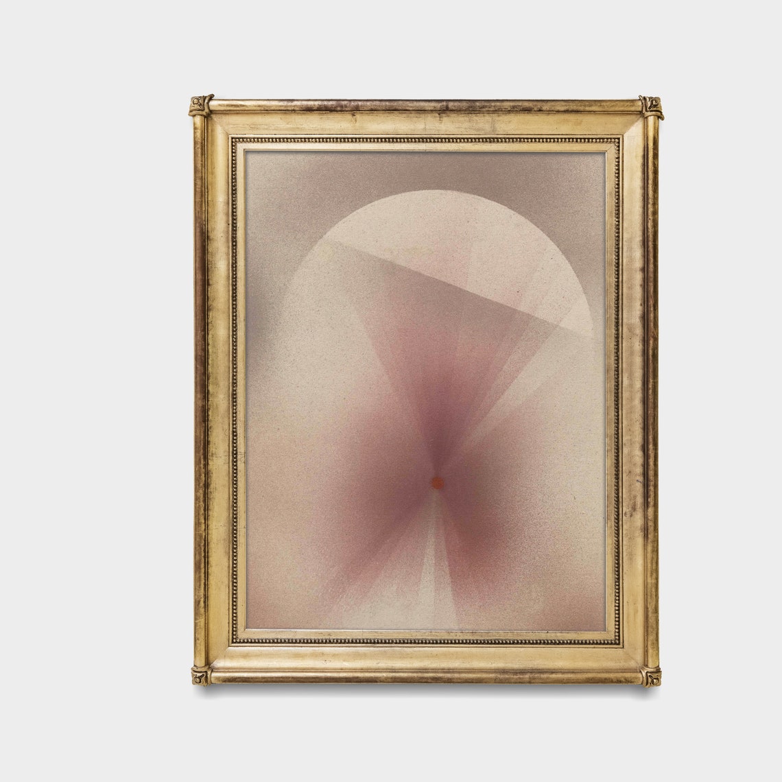 Radiating Arch Abstract Art Neutral Pink Vintage Style Poster - Image 5