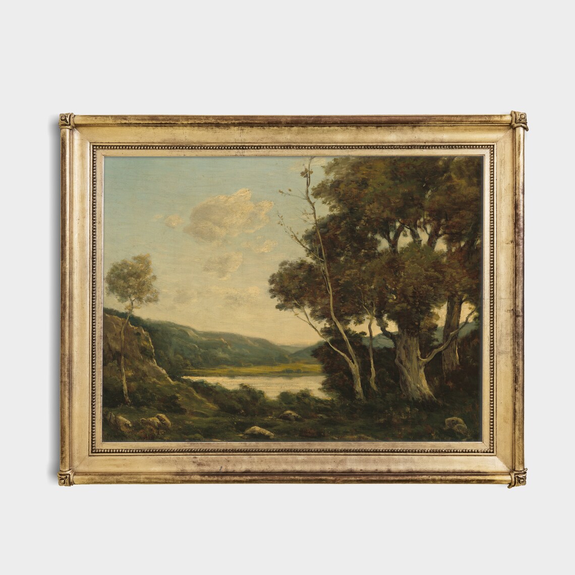 Barbizon Style Woodland Lake Landscape Fine Painting Wall Poster - Image 4