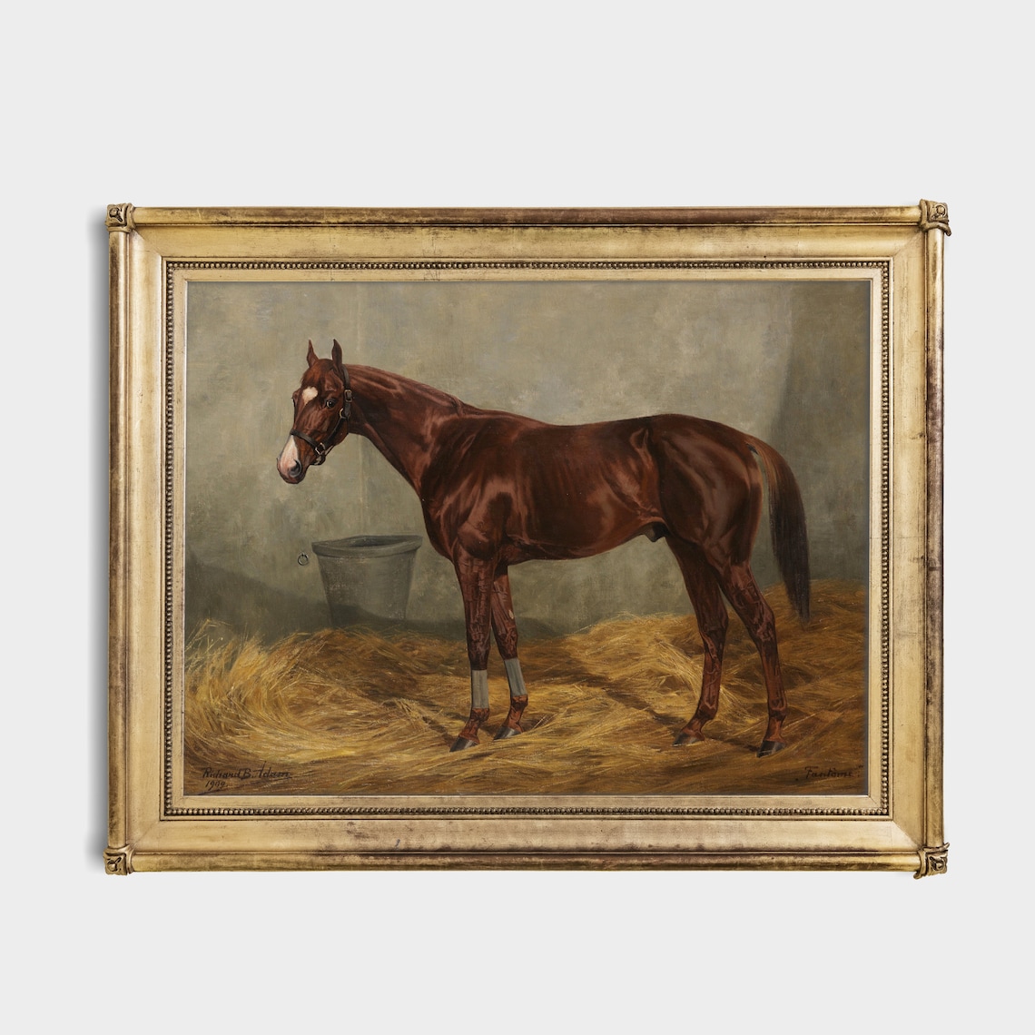 Horse Painting Antique Equestrian Poster - Image 2