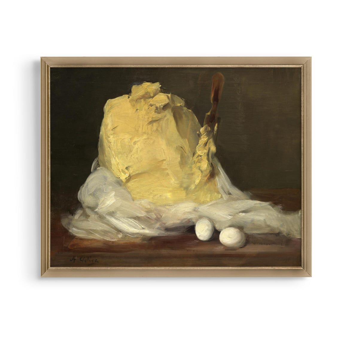 Manet Mound Of Butter Still Life With Eggs Impressionist Oil Poster - Image 5