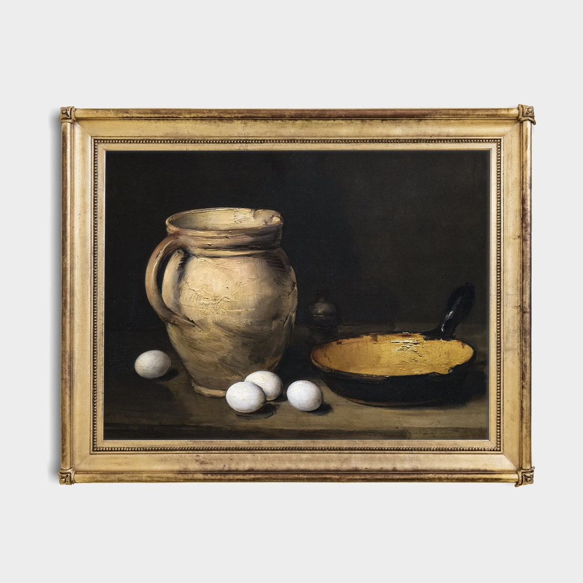 Printed And Shipped Vintage Still Life With Kitchen Antique Art Print Moody Rustic Art Farmhouse Kitchen Decor Physical Print - Image 2