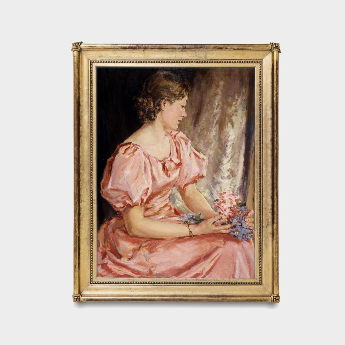 Victorian Woman Portrait, Antique Fine Art Print - Image 2