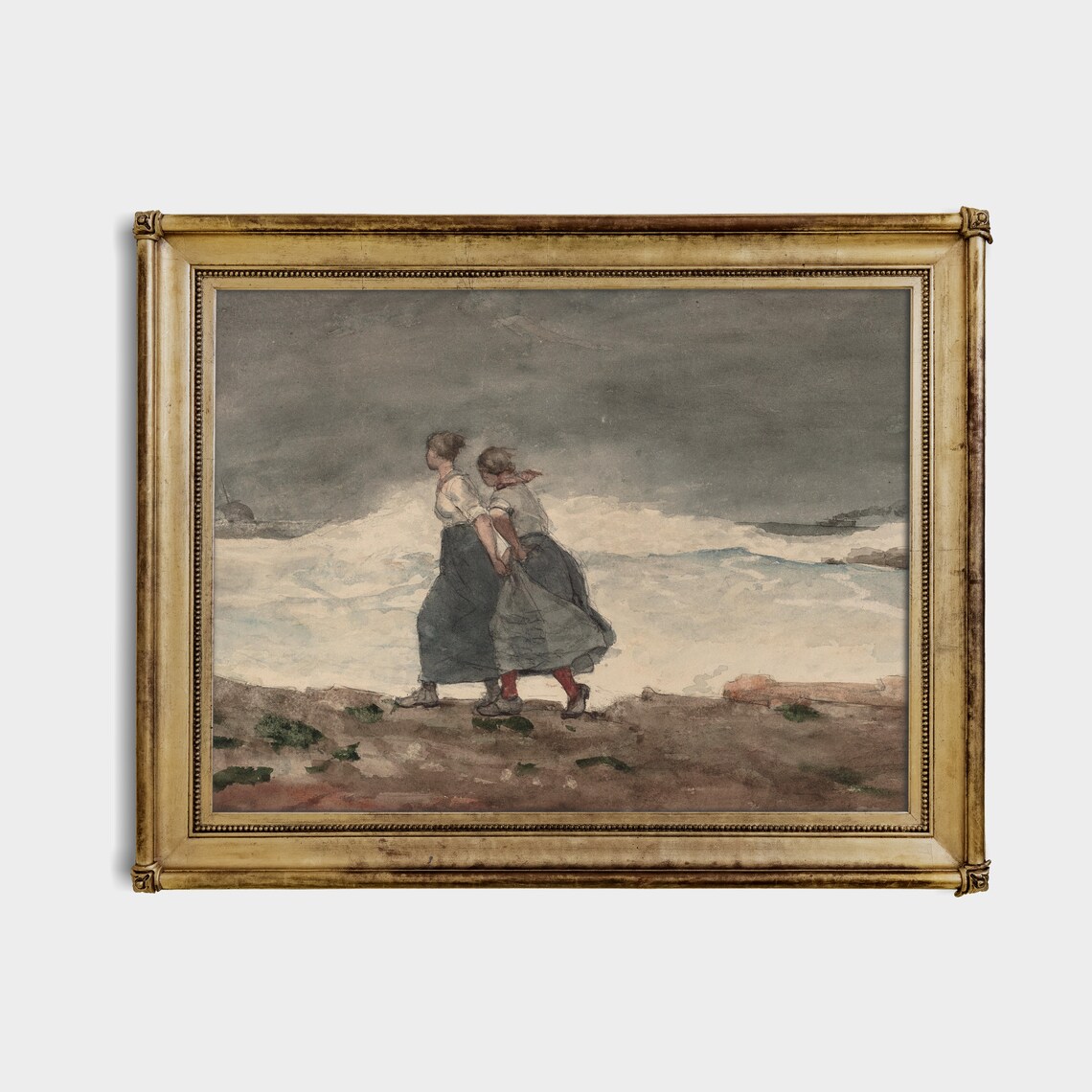 Vintage Seascape Painting, Antique Ocean Waves Art Print - Image 2