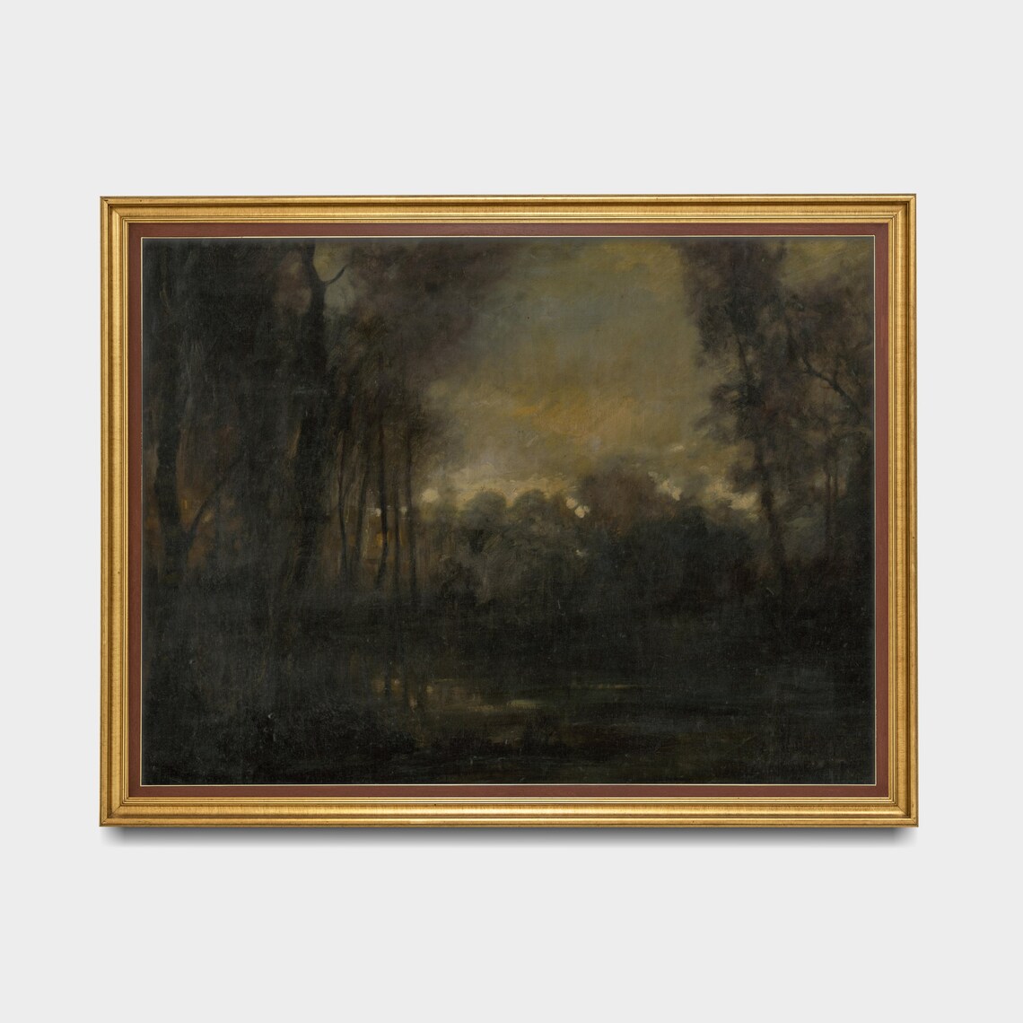 Vintage Forest Landscape Art Print, Dark Academia - Image 2