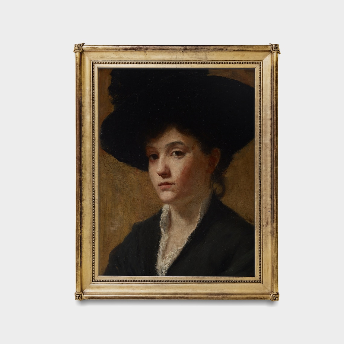 Vintage Woman Portrait With Hat, Art Print - Image 4
