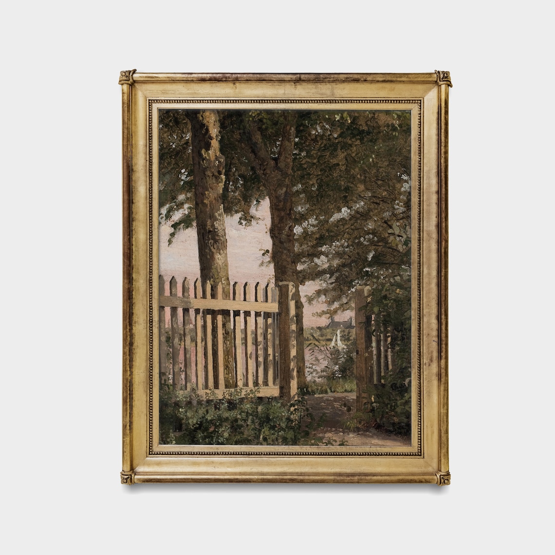 Vintage Landscape Trees Art Print, Rustic Farmhouse - Image 4