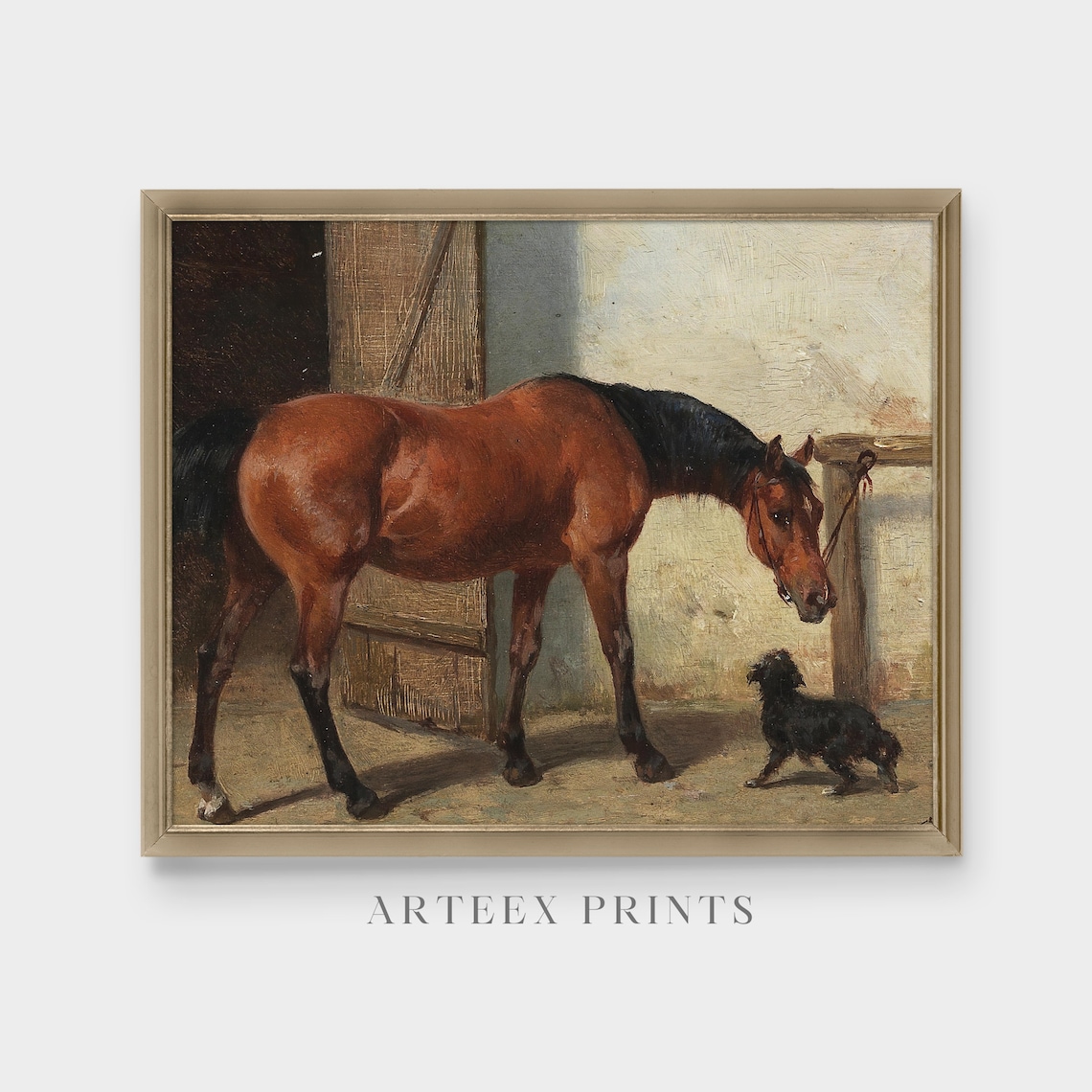 Vintage Horse Painting, Rustic Farmhouse Animal Art Print - Image 3