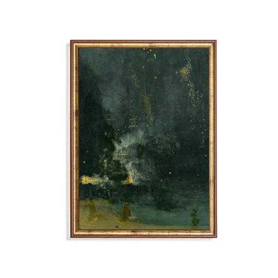 Printed And Shipped The Falling Rocket Painting Vintage Wall Art Antique Art Print Moody Rustic Art Dark Academia Fine Art