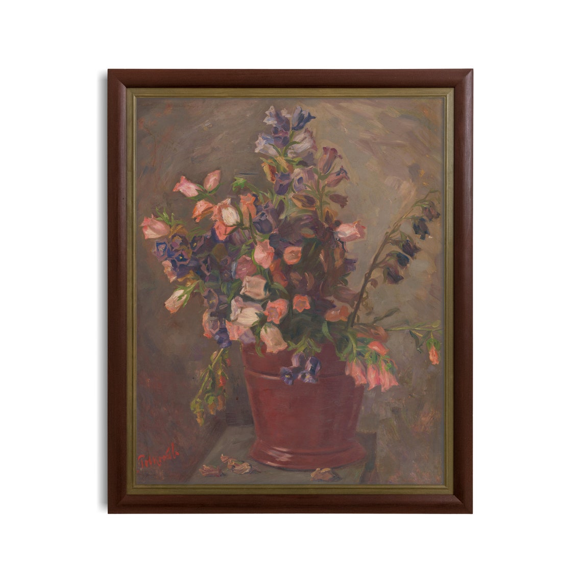 Mailed Print Vintage Still Life With Flowers Antique Floral Painting Printed And Shipped Farmhouse Decor Bouquet Of Flowers - Image 3