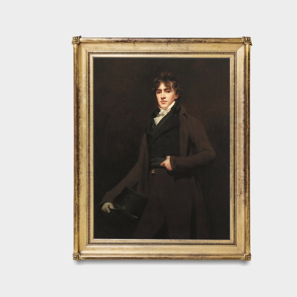 Printed And Shipped Man Portrait Painting Vintage Oil Dark Moody Portrait Antique Gentleman Art Print Dark Academia Physical Print - Image 3