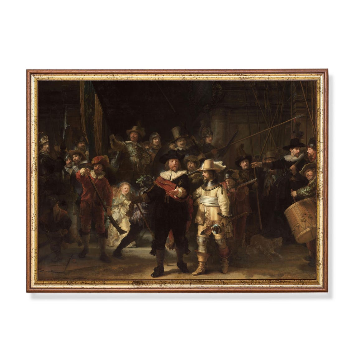 Rembrandt The Night Watch 1642 Dutch Golden Age Masterpiece Poster