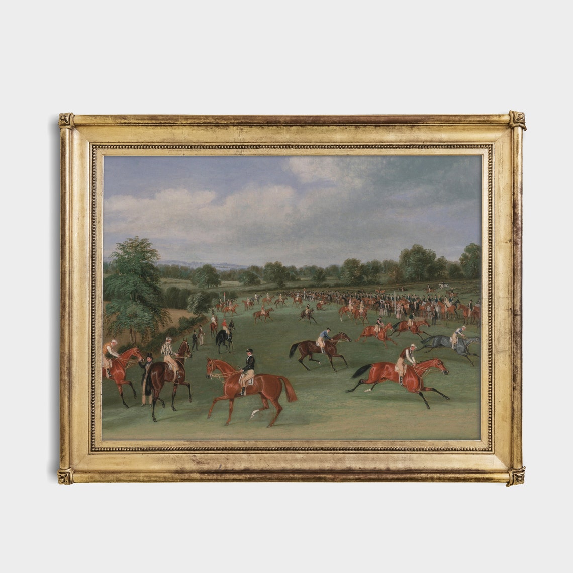 Horse Race Start on the Green Antique Equestrian Sport Poster - Image 2