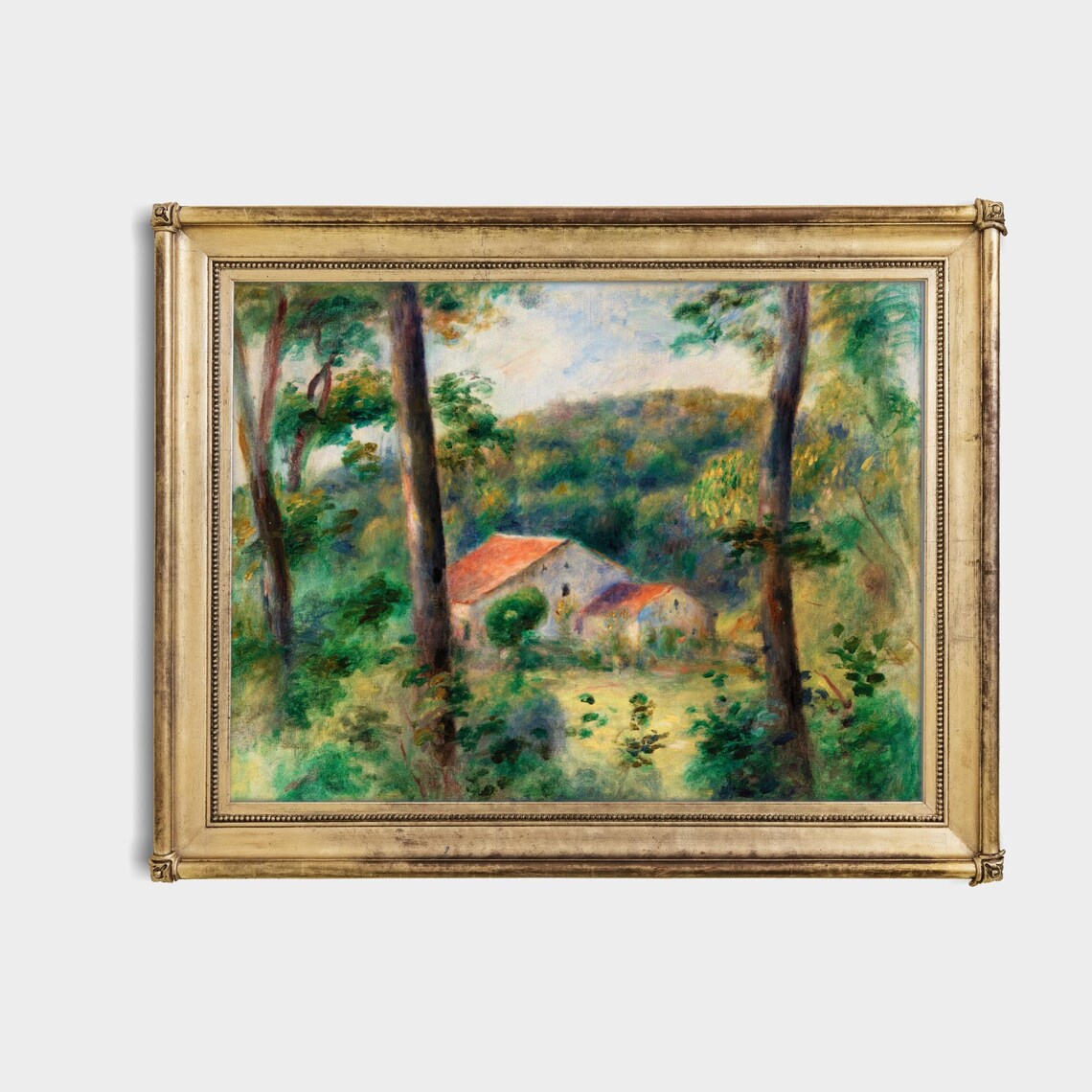Renoir Red Roof Farmhouse Among Trees Impressionist Landscape Poster - Image 4