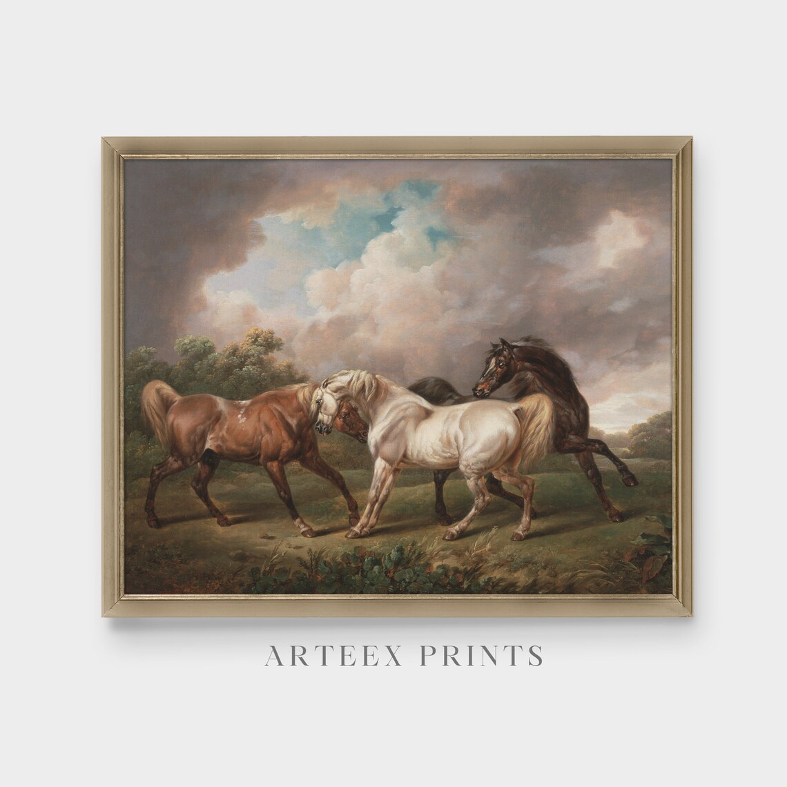Horse Painting Farmhouse Decor Wall Art Print - Image 3