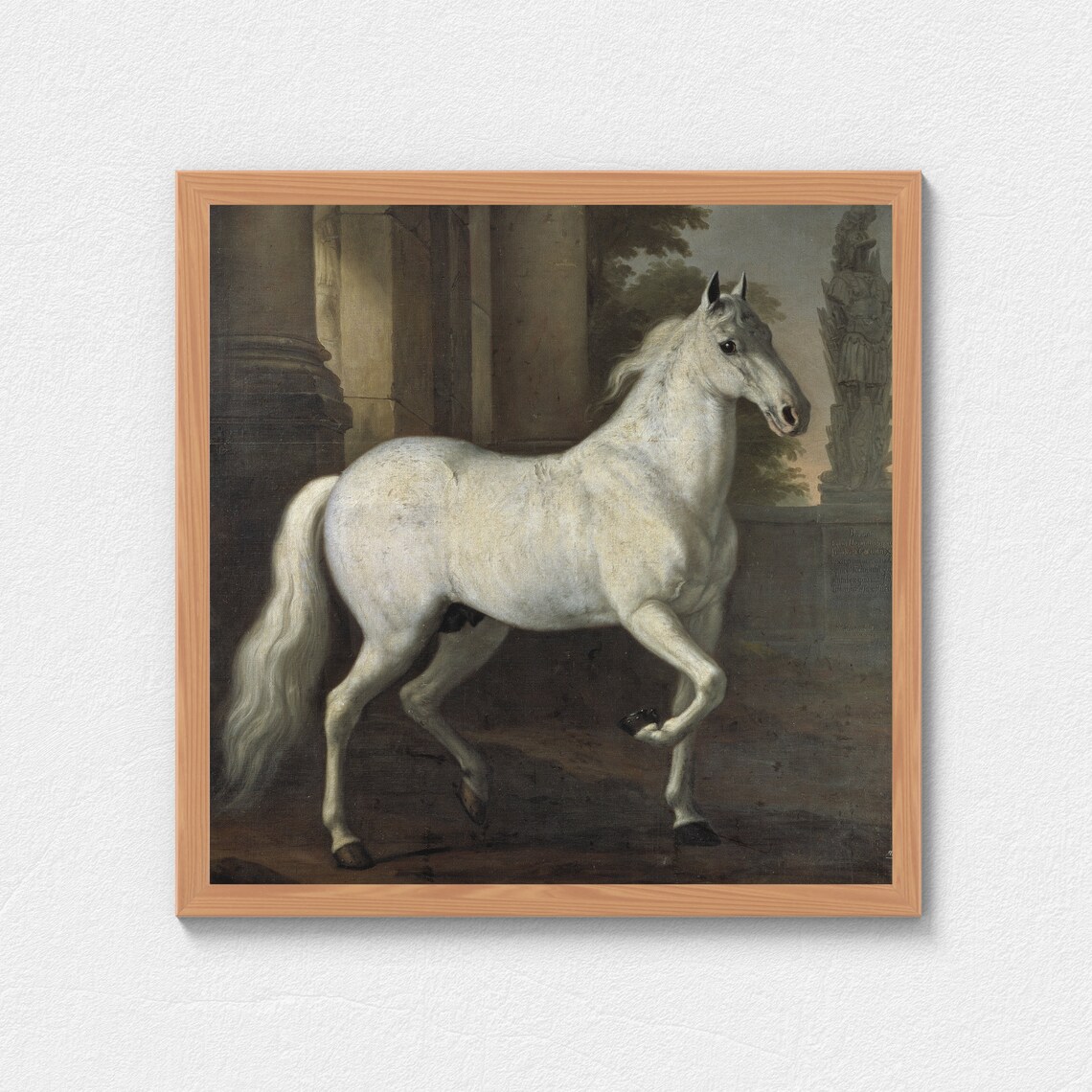 Vintage Horse Painting, Dark Moody Equestrian Art Print - Image 2