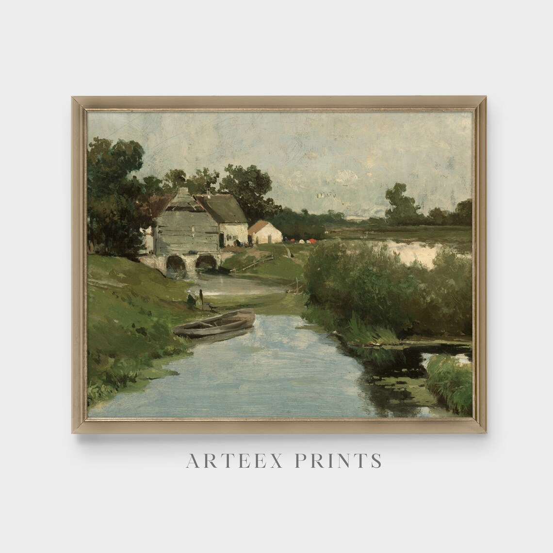 Vintage Countryside Landscape Art Print, Farmhouse Rustic - Image 4