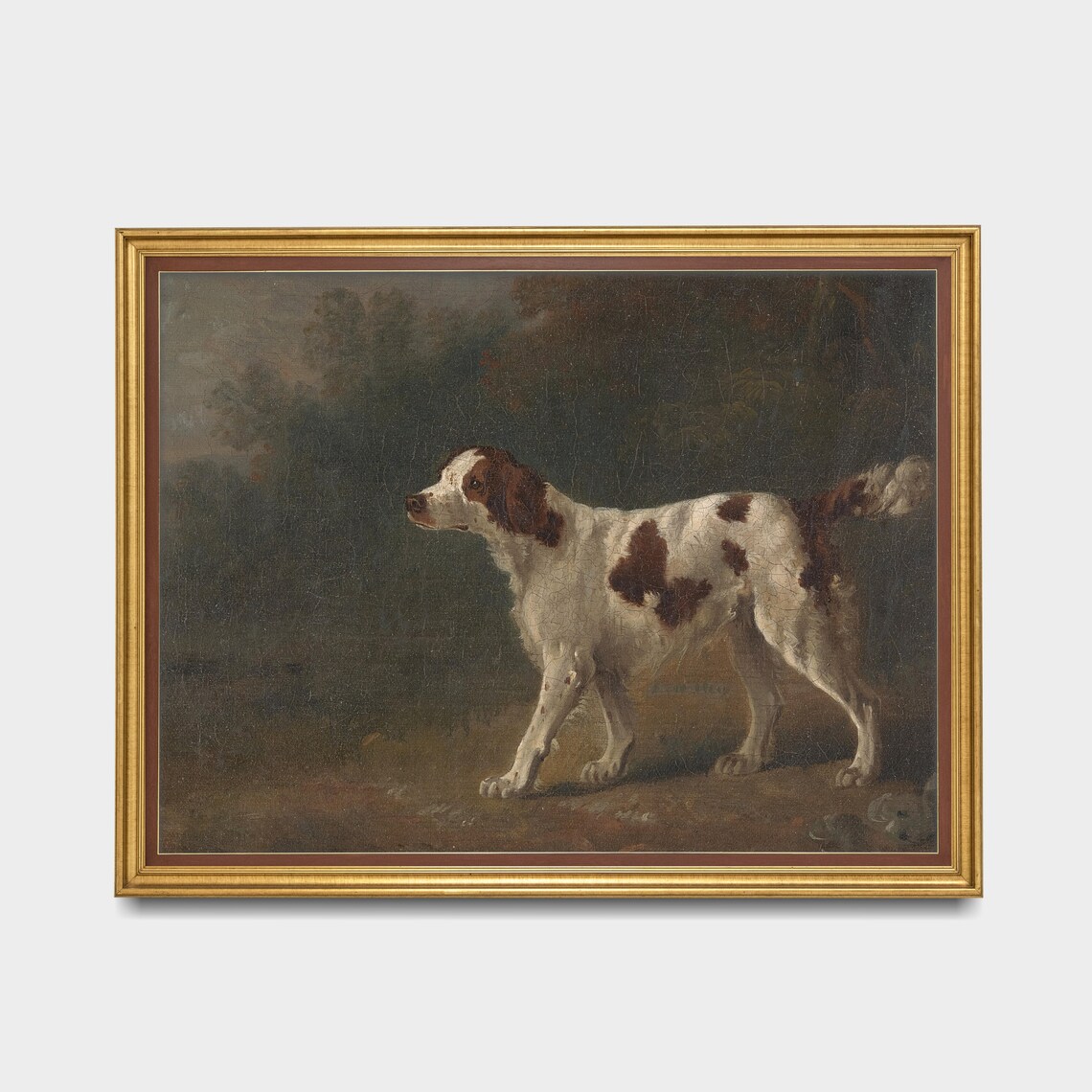 Vintage Dog Painting, Rustic Farmhouse Art Print - Image 3