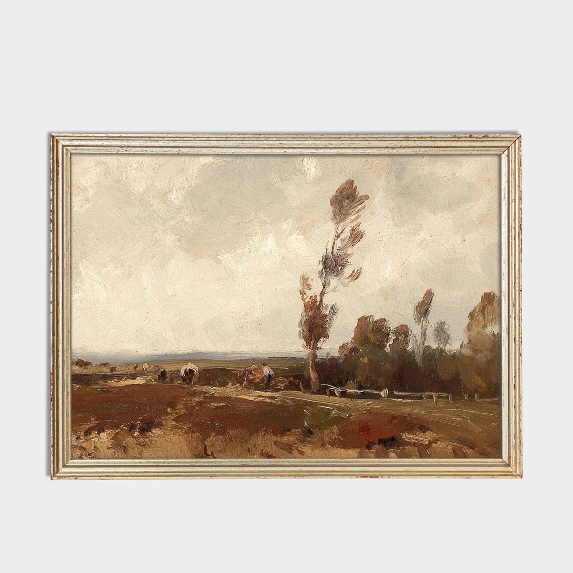 Autumn Landscape Prints Vintage Fall Painting Antique Moody Rustic Artwork Wall Art Farmhouse Decor - Image 3