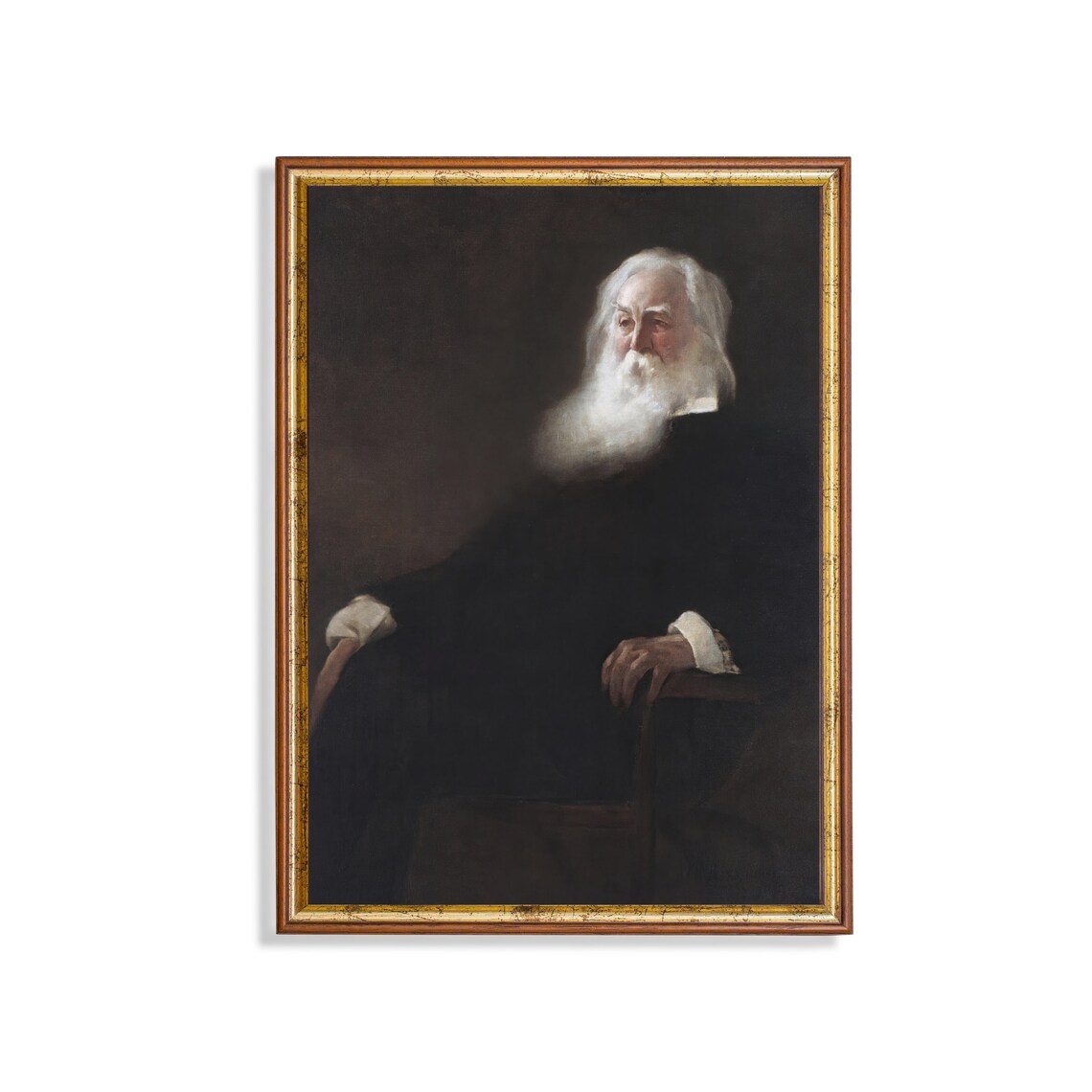 Vintage Gentleman Portrait, Rustic Art Print