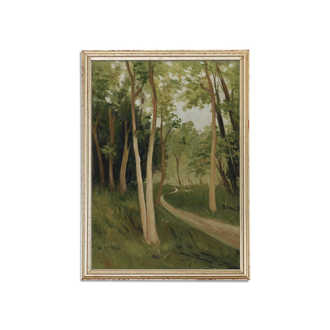 Winding Path Through A Green Forest Vintage Landscape Poster - Image 3