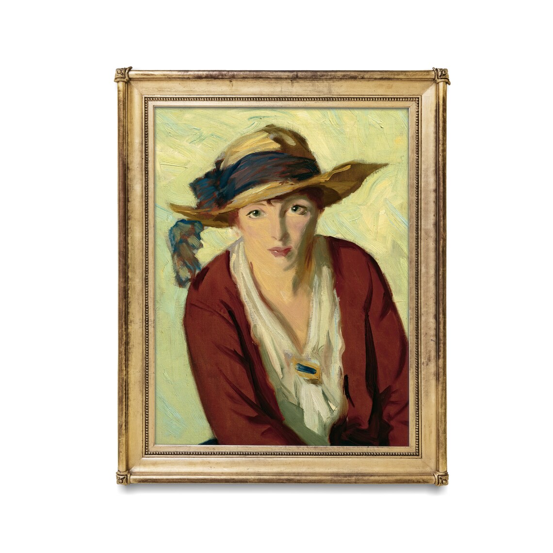Vintage Woman Portrait, Rustic 18th Century Art Print - Image 2