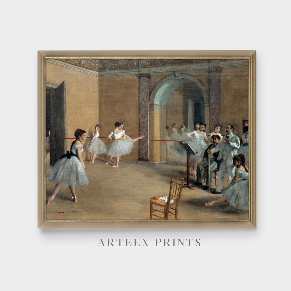 Vintage Ballet Painting Dance Rehearsal Print French Painting Moody Rustic Art Girls Portrait Art - Image 5