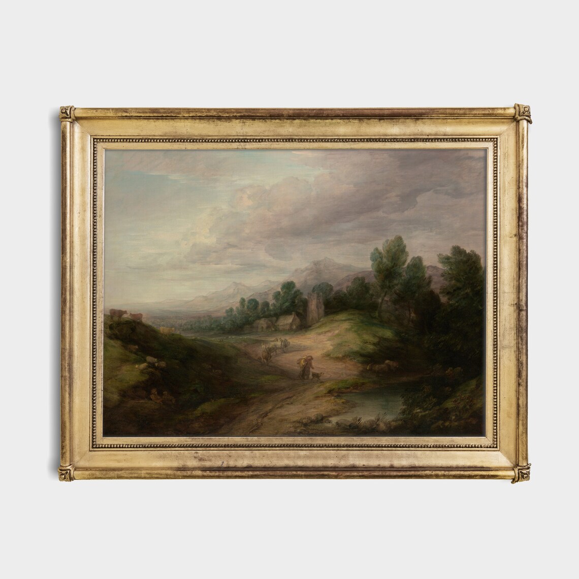 Vintage Wooded Landscape, Rustic Country Art Print - Image 2