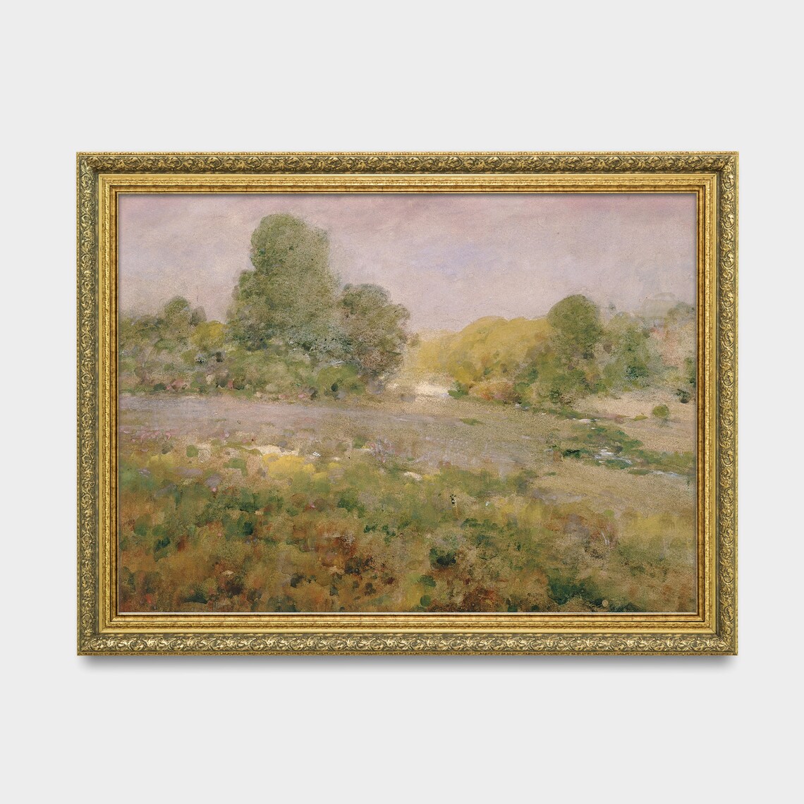 Vintage Landscape Painting, Antique Farmhouse Art - Image 2
