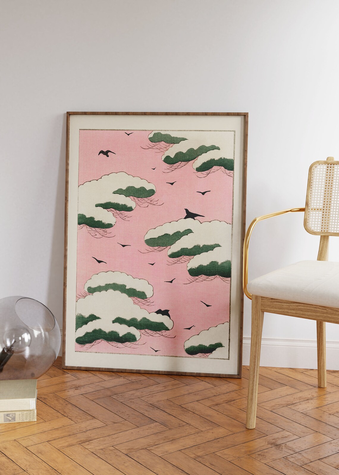 Pink Japanese Retro Vintage Poster Art Print - Image 2
