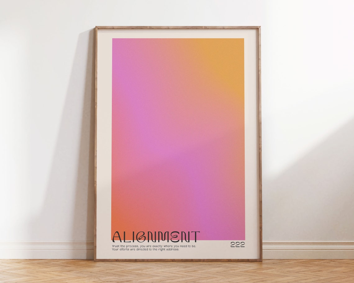 Angel Number 222 Alignment Trust the Process Gradient Poster