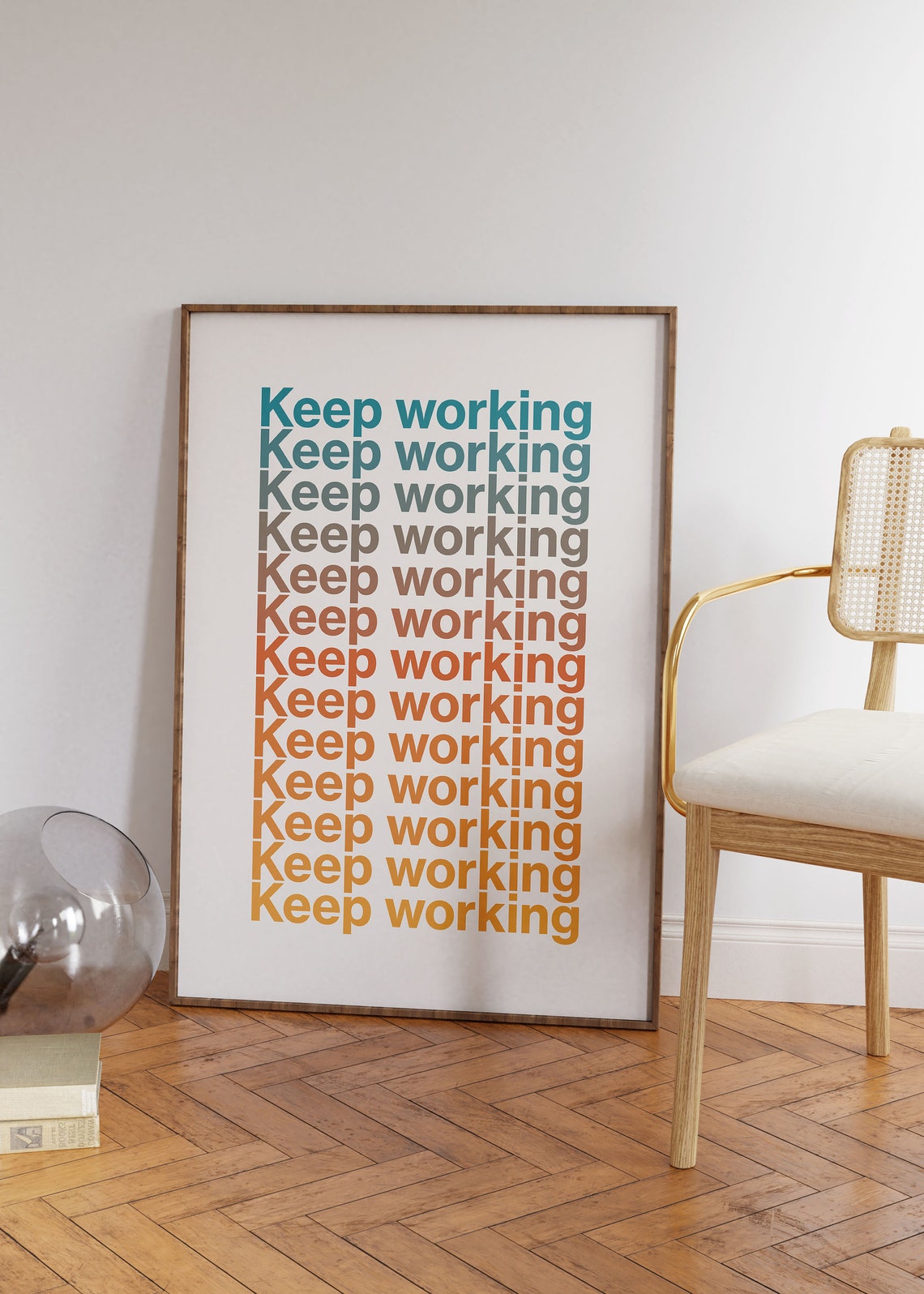 Inspirational Office Wall Art Gradient Typographic Print Motivational Poster Trendy Office Decor - Image 2