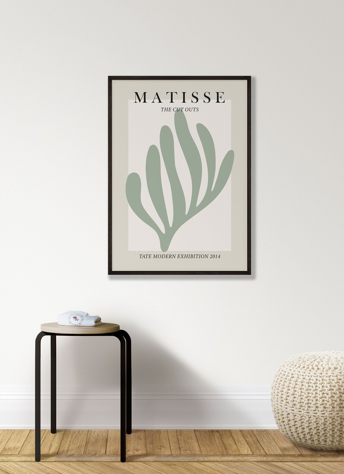 Matisse Cut-Out Leaf Exhibition Poster, Sage Green - Image 2