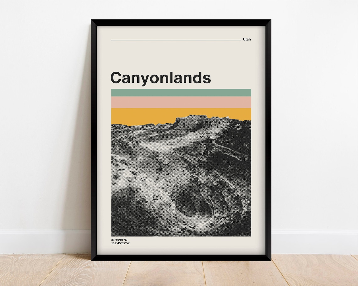 Canyonlands National Park Retro Travel Poster
