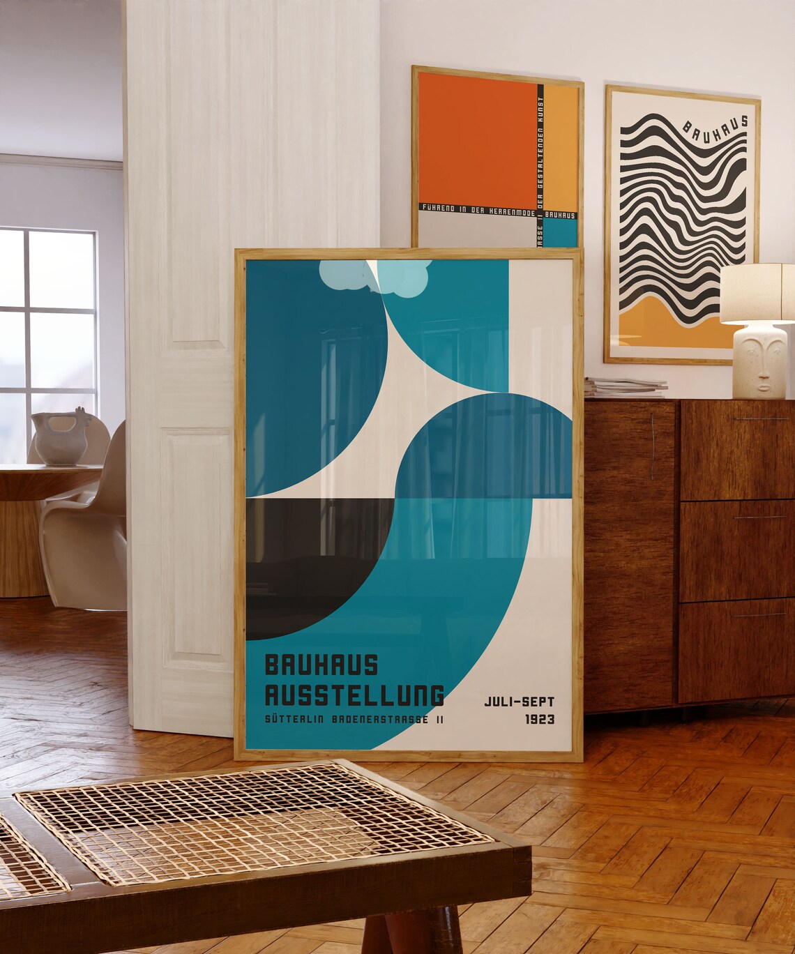 Bauhaus Exhibition Poster, Mid Century Modern Print - Image 2