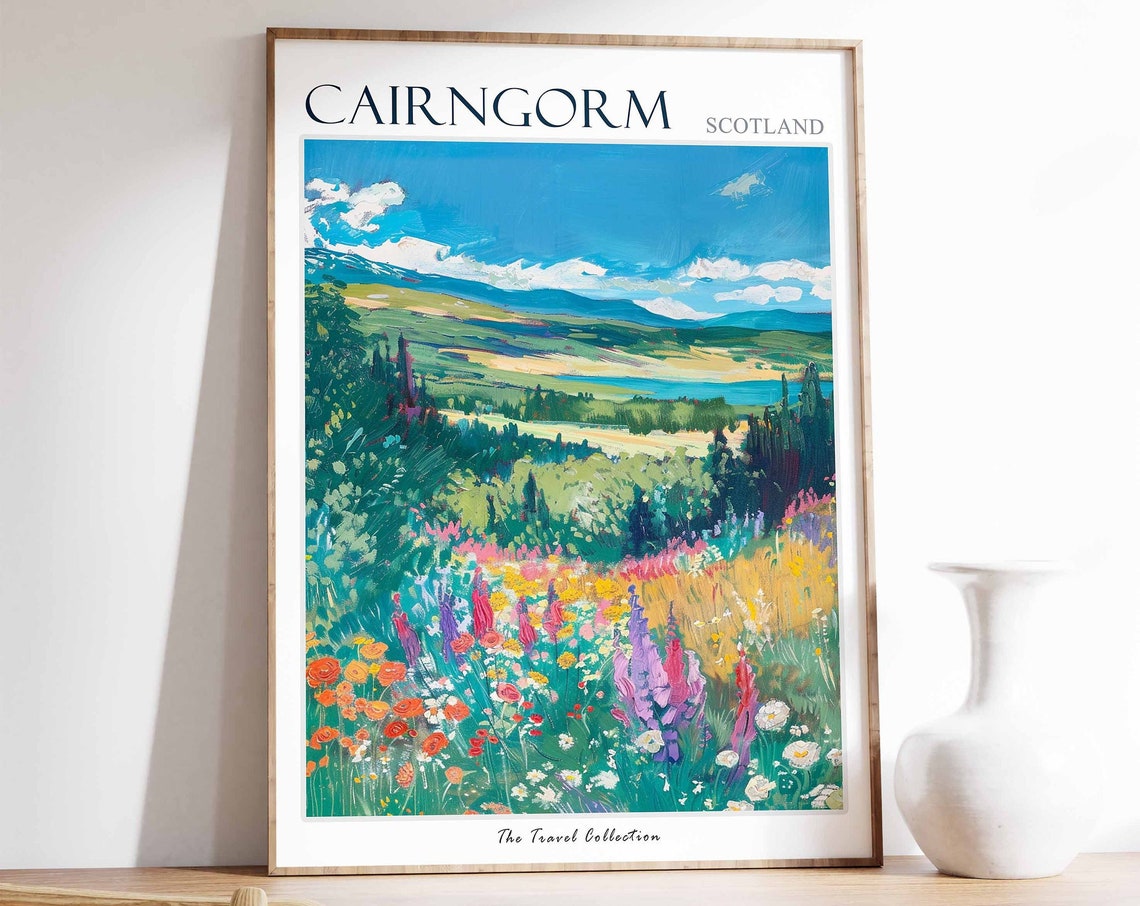 Cairngorm National Park Poster Cairngorm Travel Print Scottish Travel Poster Scottish Decor Scotland Art Cairngorm National Park Art