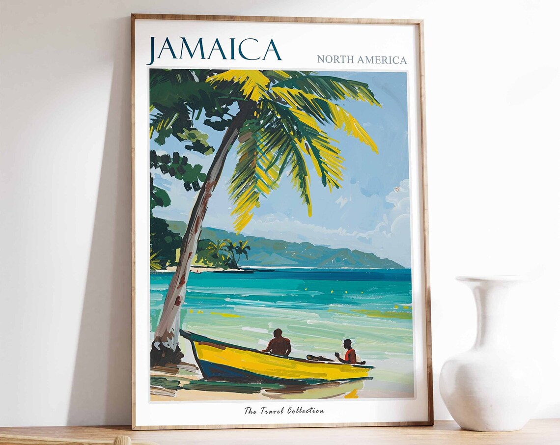 Jamaica Travel Poster, Caribbean Travel Print