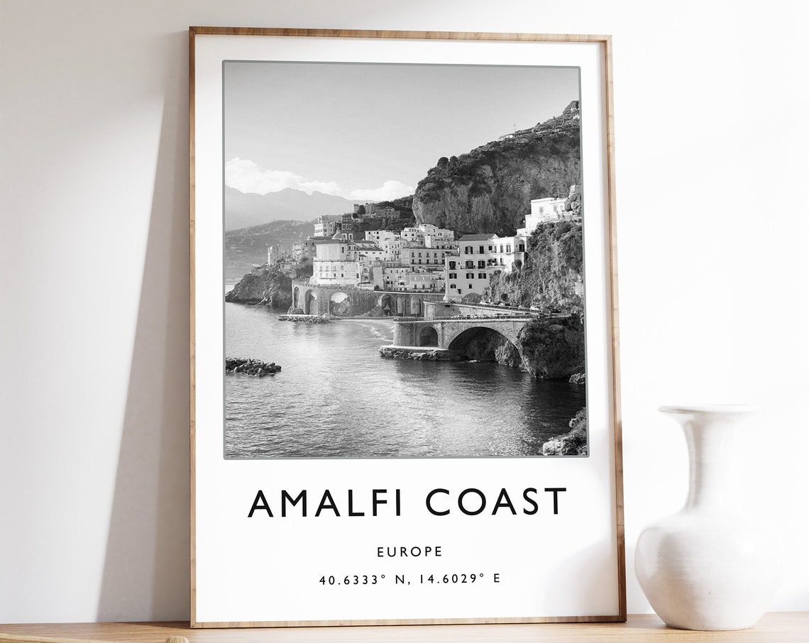 Amalfi Coast Travel Print Italian Travel Poster Italy Travel Gift Amalfi Art Coastal Art Travel Decor Photographic Print