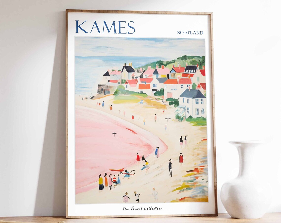 Kames Scotland Serene Pink Cove and Gentle Beach Strollers Poster