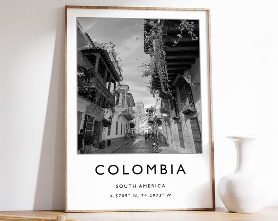 Colombia Travel Print Poster Latin Gift Latino Art City South Decor