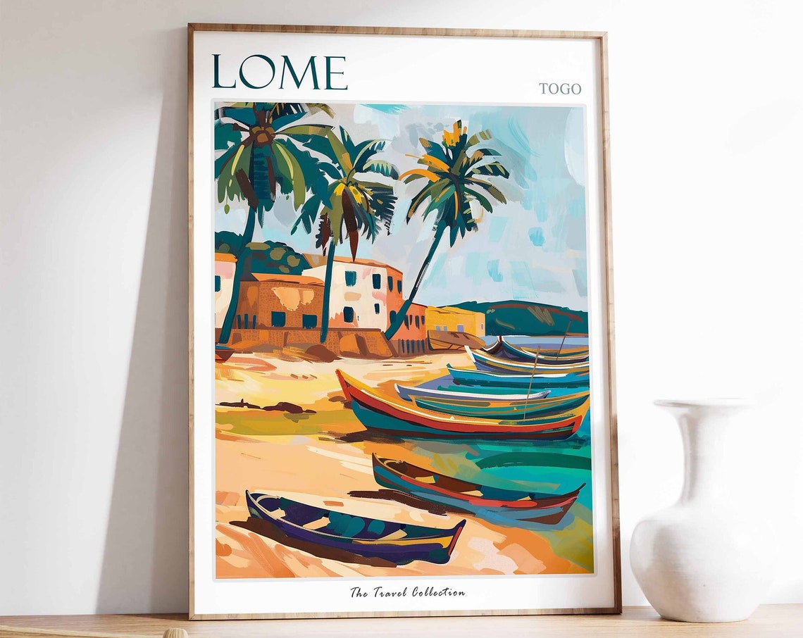 Lome Poster Lome Travel Print Togo Travel Poster African Decor Togo Art Lome Gift African Gift Togo Travel Poster