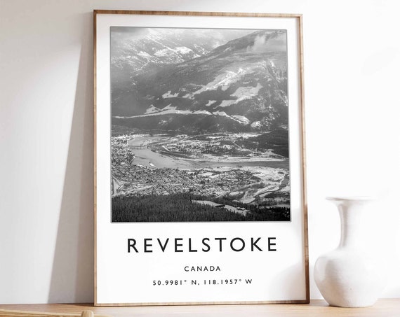 Revelstoke Ski Poster Revelstoke Travel Poster Canadian Ski Print Canadian Travel Art Revelstoke Skiing Poster Revelstoke Gift