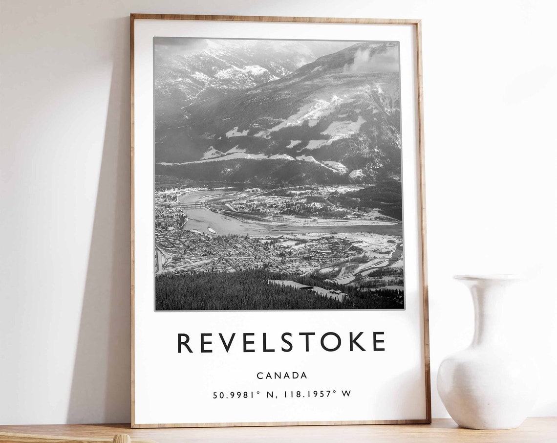 Revelstoke Ski Poster Revelstoke Travel Poster Canadian Ski Print Canadian Travel Art Revelstoke Skiing Poster Revelstoke Gift