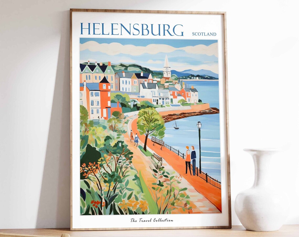 Helensburg Scotland Waterfront Promenade Seaside Town Poster