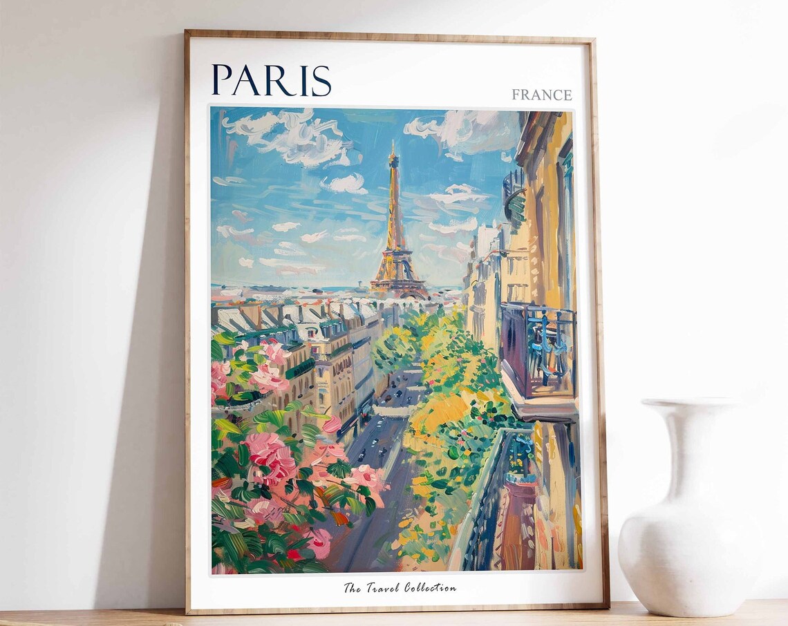 Paris Travel Poster, Parisien Decor Art Print